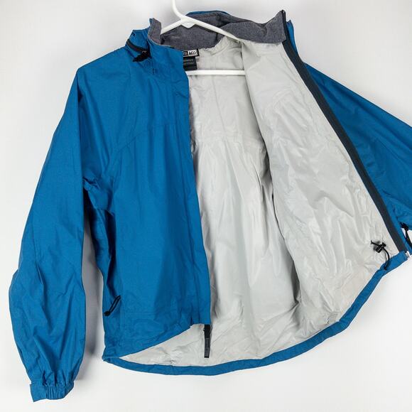 Vintage REI Staff Jacket Women’s Small Microfiber Hooded Windbreaker Travel Blue - Picture 7 of 16